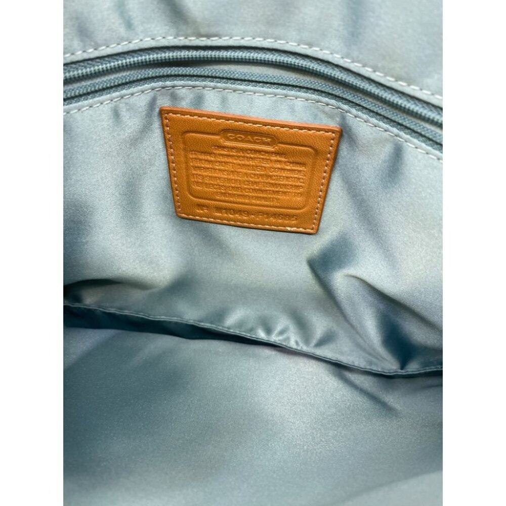 Coach Leather Medium Size White Brown Shoulder Bag - Picture 9 of 15